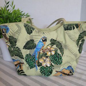 Guy Harvey Beaded Canvas Small Shoulder Bag